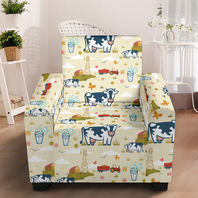 Cow Farm Design Print Armchair Slipcover