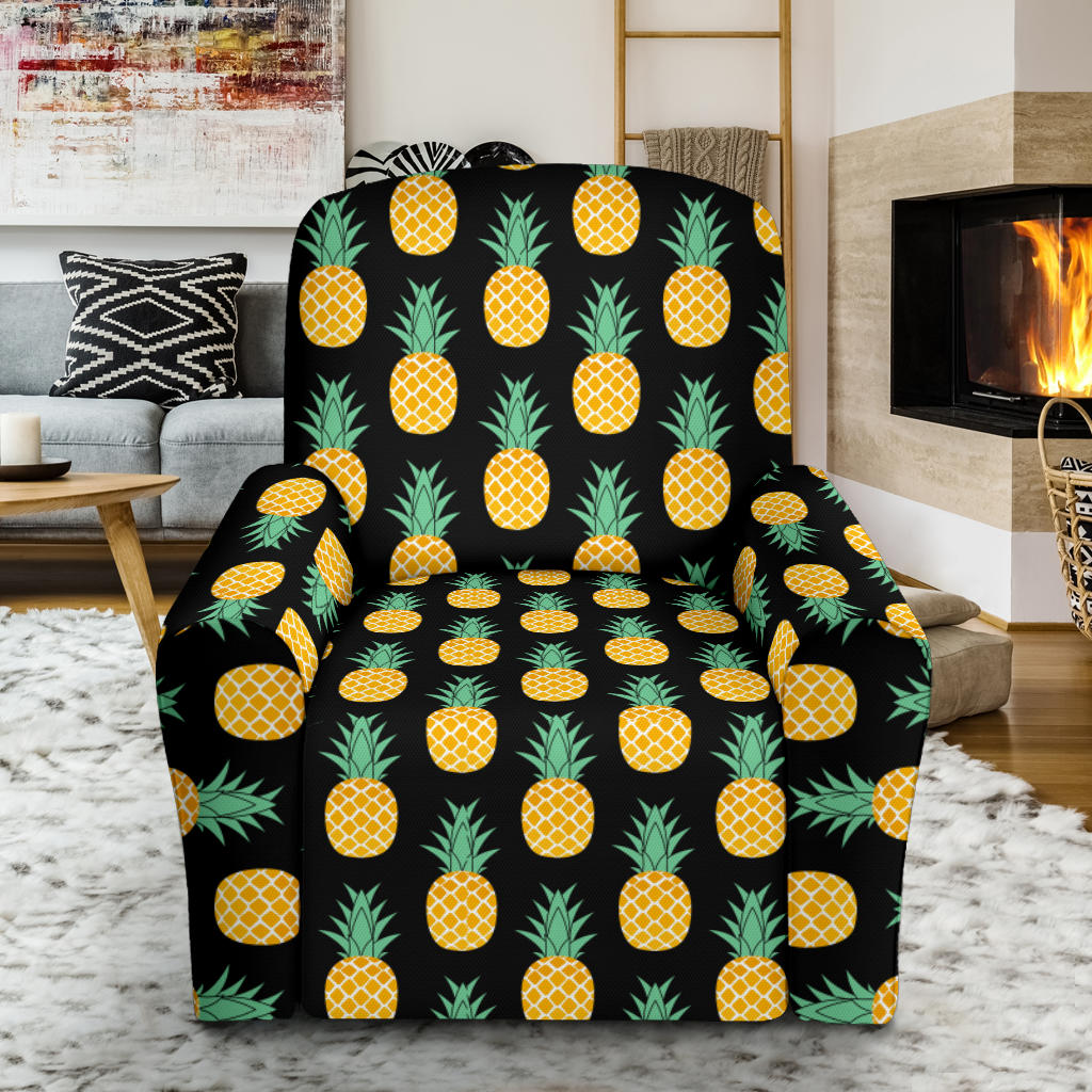 Pineapple Pattern Print Design A03 Recliner Slipcover with Pocket