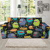 Monster Pattern Print Design 01 Sofa Slipcover