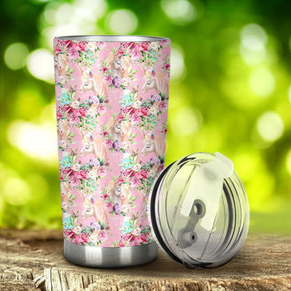 Unicorn Princess with Rose Tumbler
