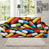 Pill Pattern Print Design A02 Sofa Slipcover