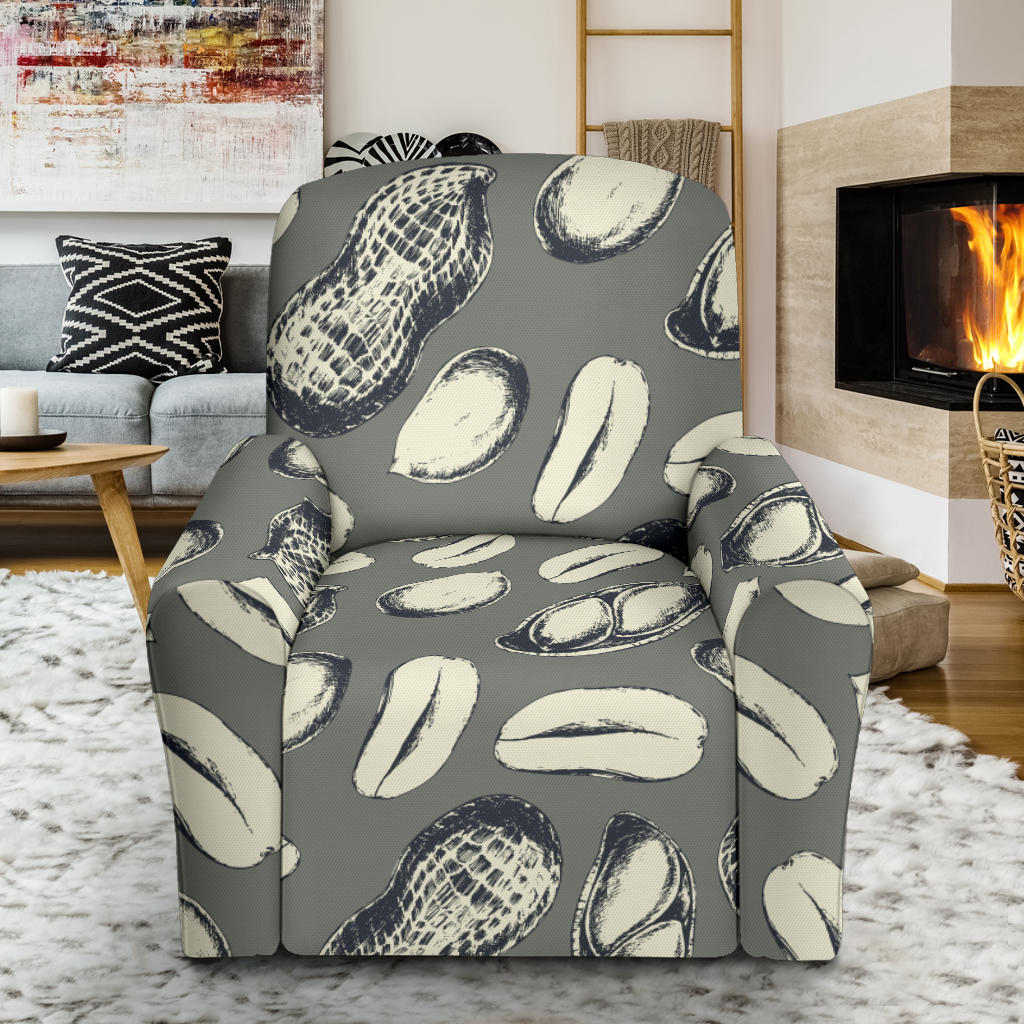 Peanut Pattern Print Design A01 Recliner Slipcover with Pocket