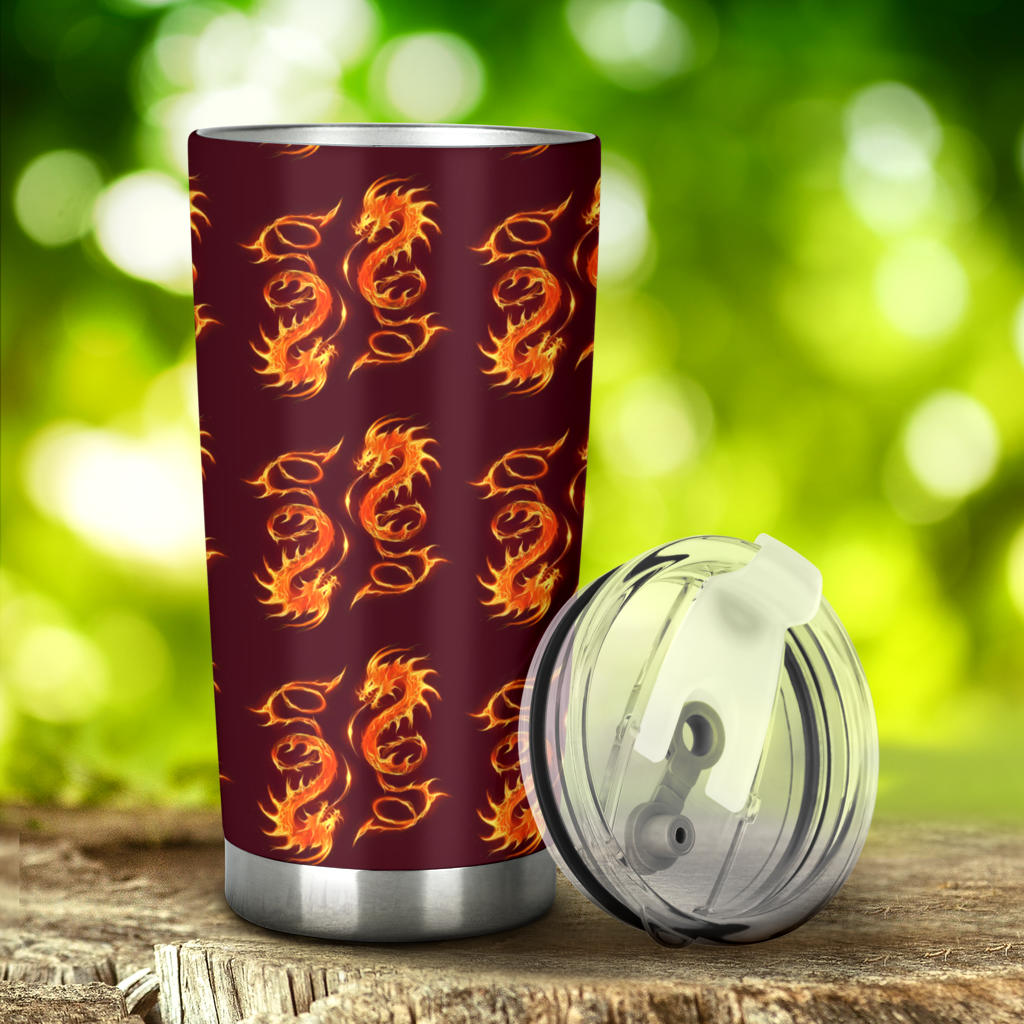Dragons Fire Design Tumbler