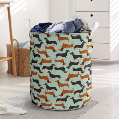 Dachshund Cute Print Pattern Laundry Basket