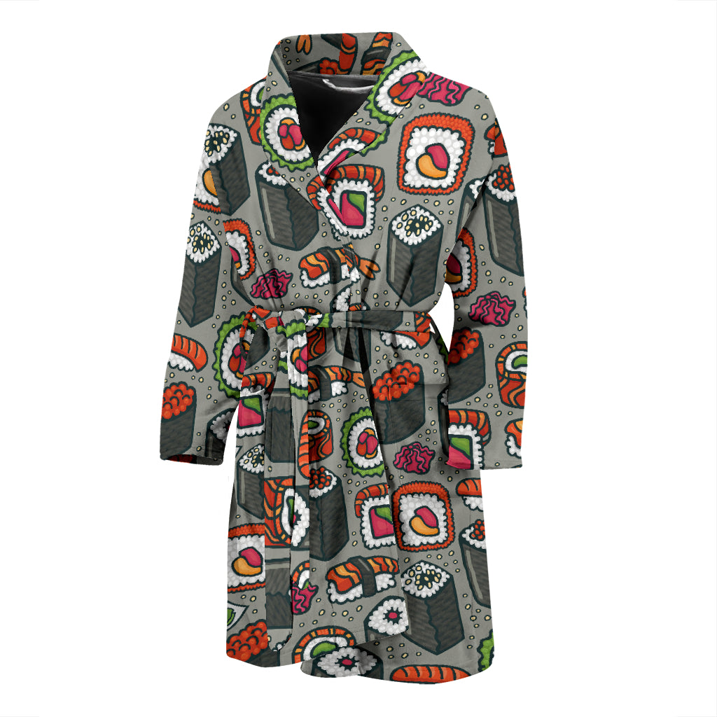 Sushi Print Design LKS301 Men Bathrobe