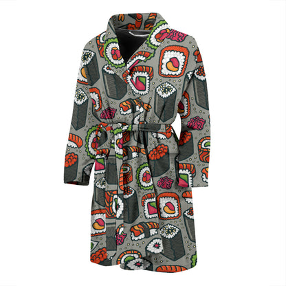 Sushi Print Design LKS301 Men Bathrobe