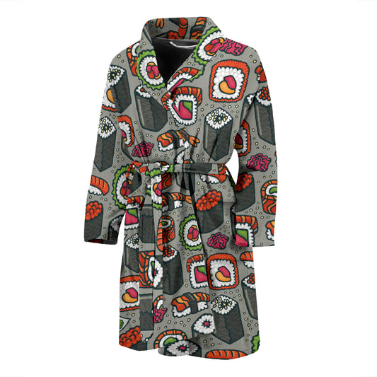 Sushi Print Design LKS301 Men Bathrobe