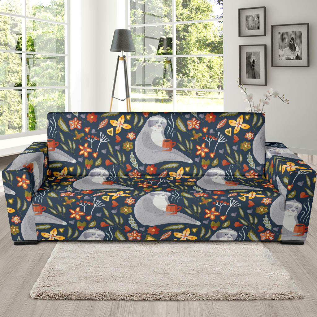 Sloth Print Design LKS303 Sofa Slipcover