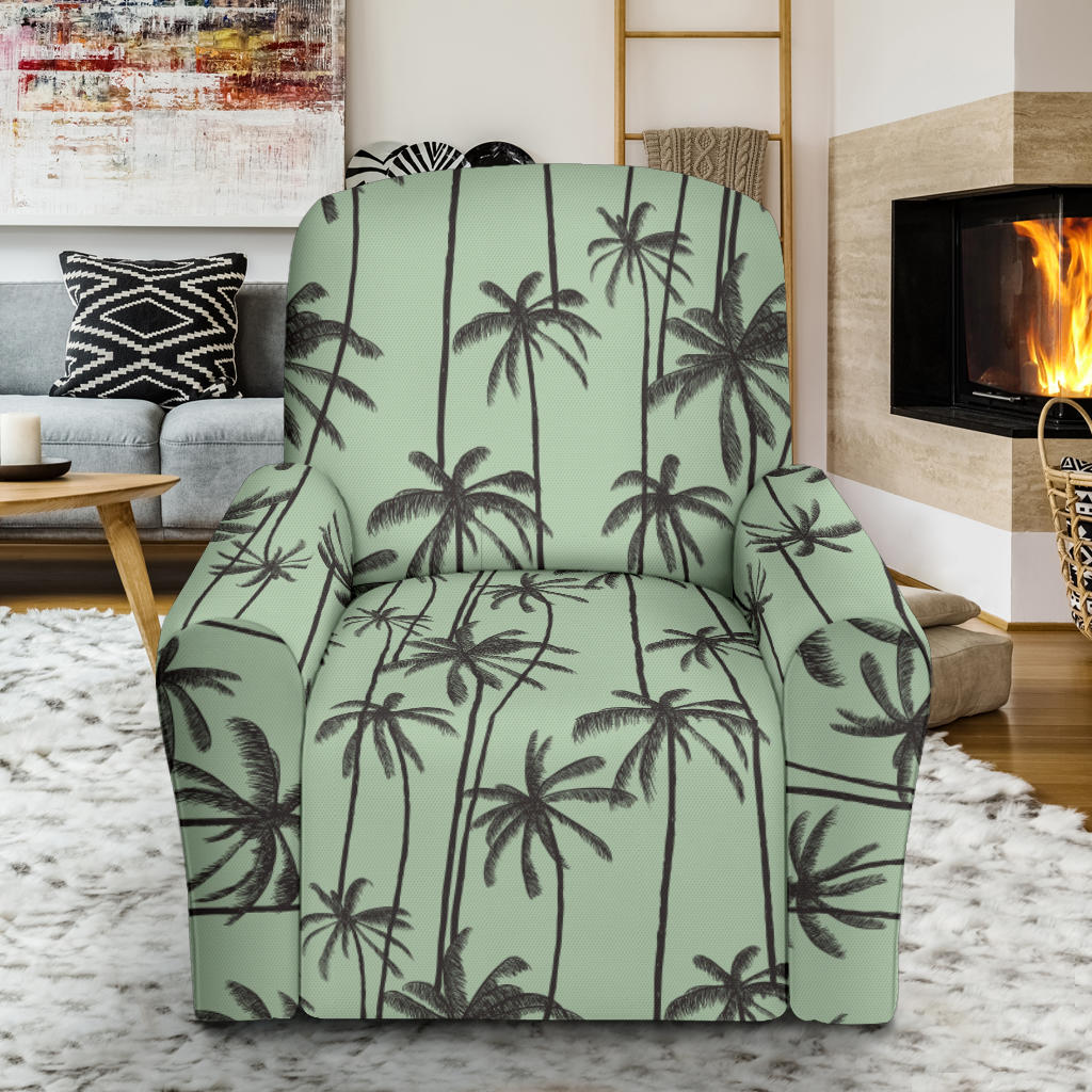 Palm Tree Pattern Print Design A04 Recliner Slipcover with Pocket