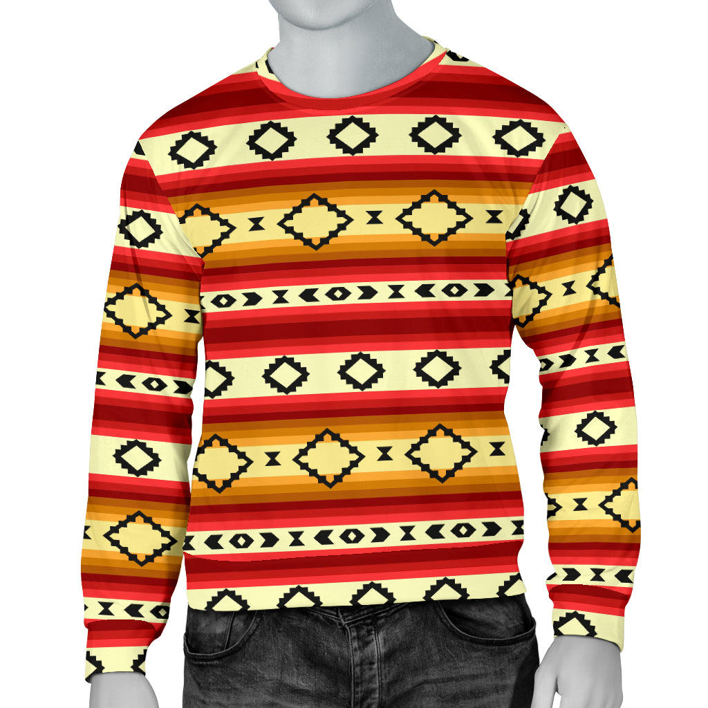 Serape Themed Men Long Sleeve Sweatshirt