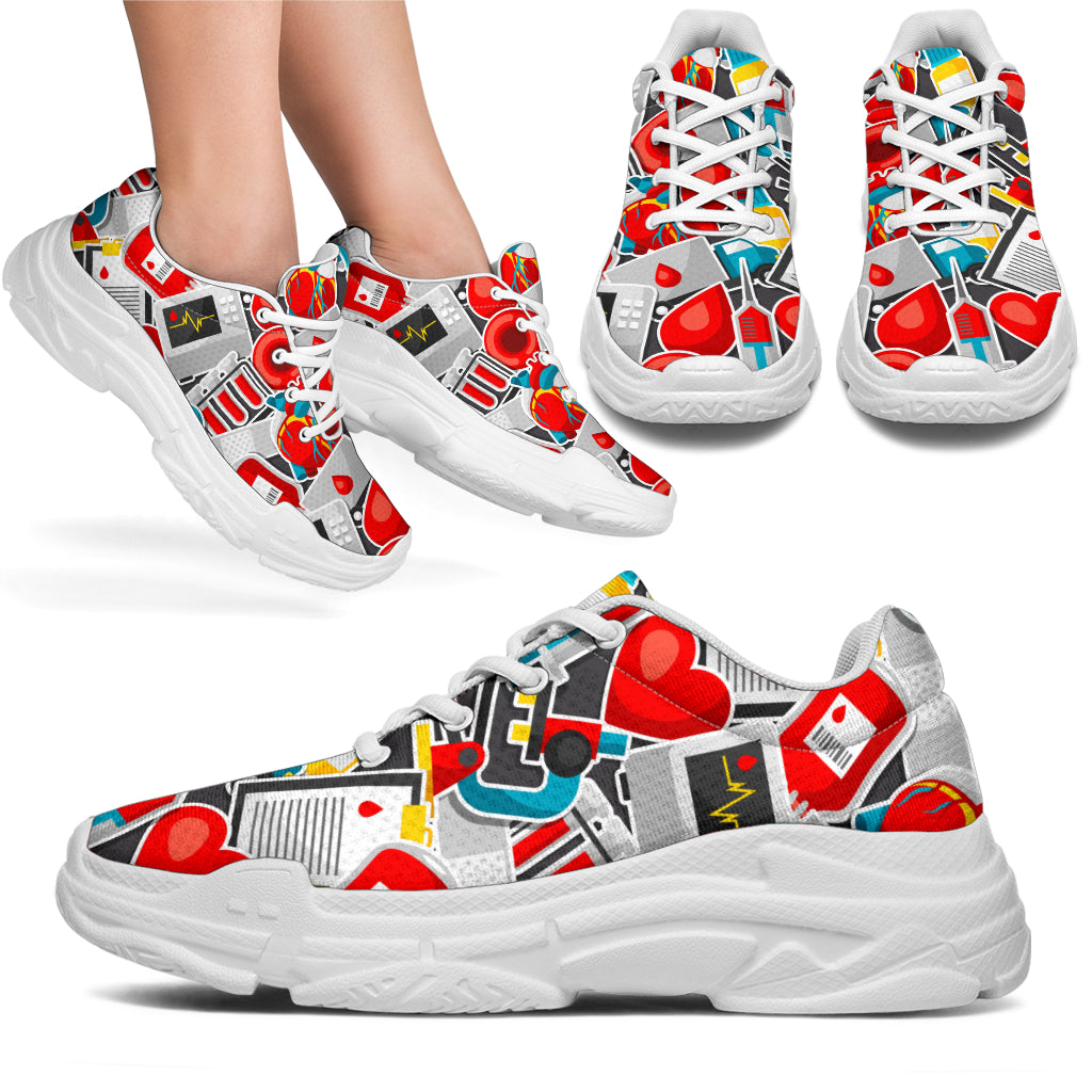 Phlebotomist Medical Themed Chunky Sneakers