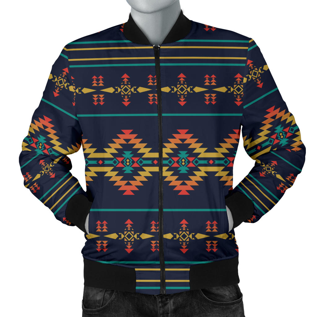 Southwest American Design Themed Print Men Bomber Jacket