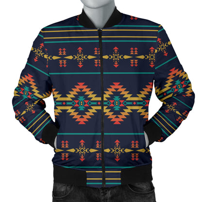 Southwest American Design Themed Print Men Bomber Jacket