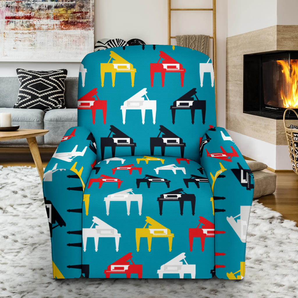 Piano Print Design LKS403 Recliner Slipcover with Pocket