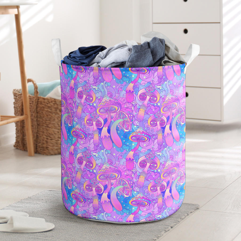 Psychedelic Trippy Mushroom Print Laundry Basket