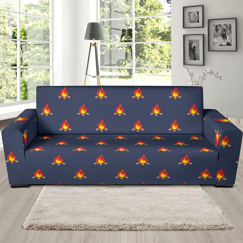 Campfire Pattern Print Design 02 Sofa Slipcover