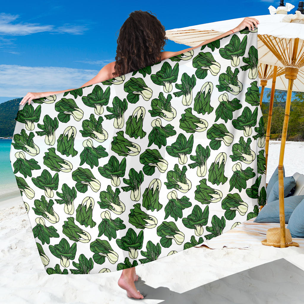 Bok Choy Pattern Print Design 02 Sarong Pareo Wrap