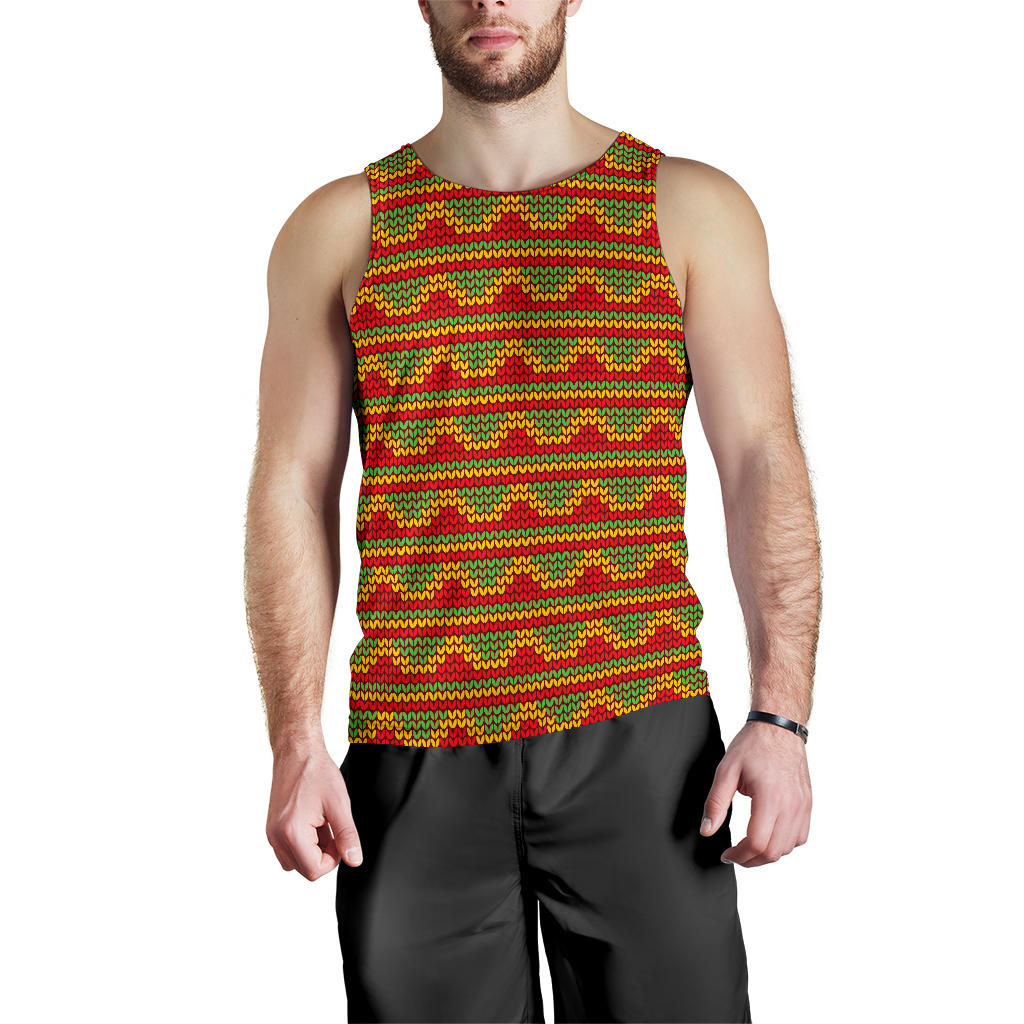 Rasta Reggae Color Print Men Tank Top