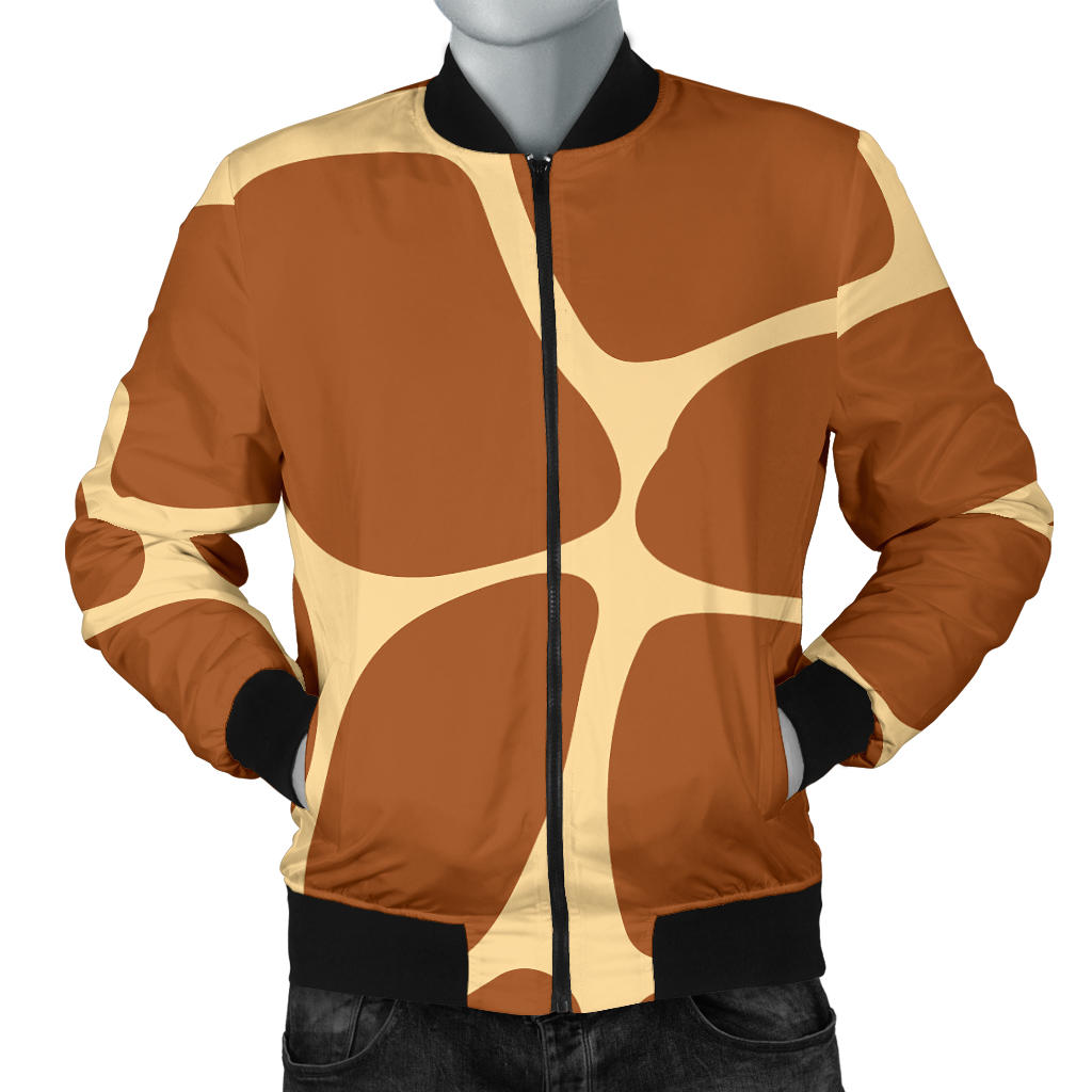 Giraffe Texture Print Men Bomber Jacket