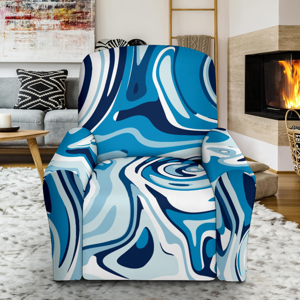 Liquid Pattern Print Design 05 Recliner Slipcover with Pocket