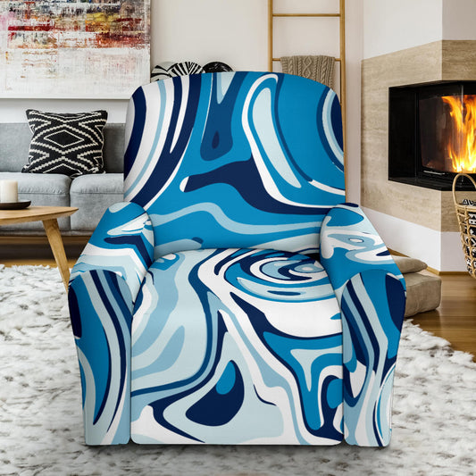 Liquid Pattern Print Design 05 Recliner Slipcover with Pocket
