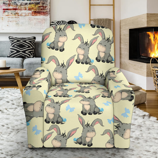 Donkey Baby Pattern Print Design 02 Recliner Slipcover with Pocket