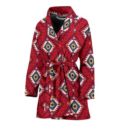 Aztec Pattern Print Design 10 Women Bathrobe