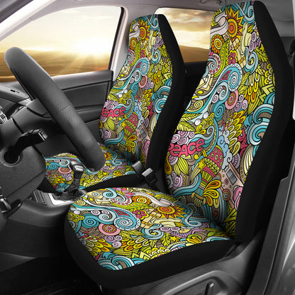 Hippie Print Design LKS301 Car Seat Covers