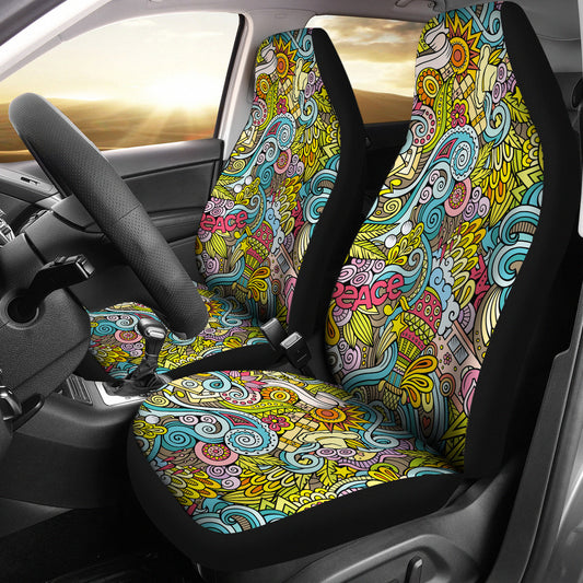 Hippie Print Design LKS301 Car Seat Covers