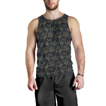 Palm Tree Background Design Print Men Tank Top