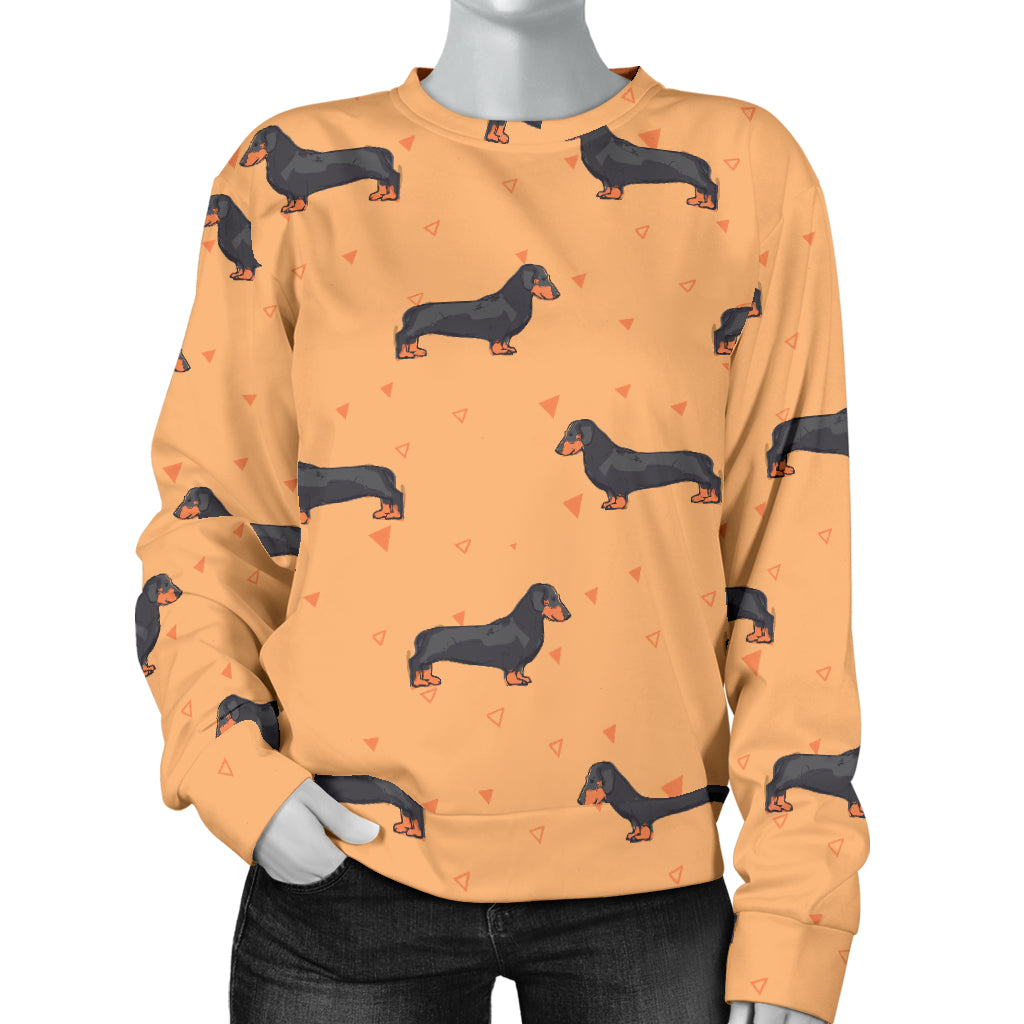 Dachshund Draw Print Pattern Women Long Sleeve Sweatshirt