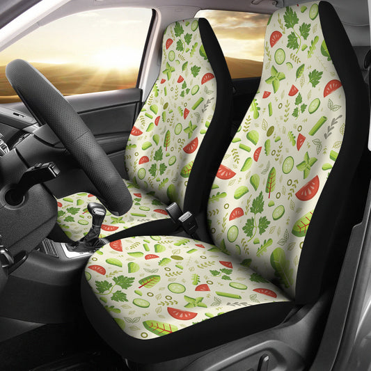 Salad Vegetable Print Design LKS302 Car Seat Covers