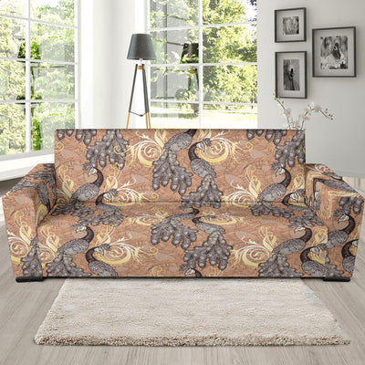 Peacock Pattern Print Design A05 Sofa Slipcover