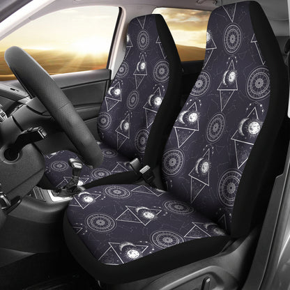 Sun Moon Print Design LKS309 Car Seat Covers