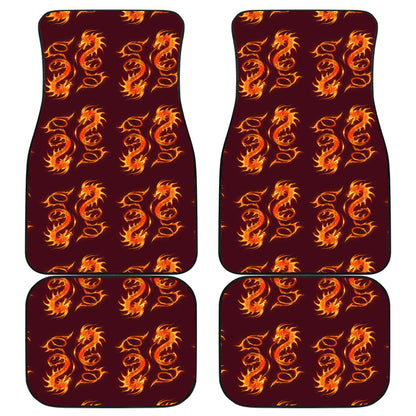 Dragons Fire Design Car Floor Mats Front Back