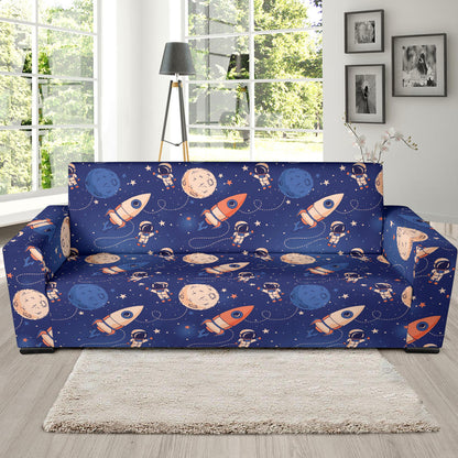 Space Astronaut Rocket Print Design LKS304 Sofa Slipcover