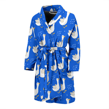 Goose Print Design LKS402 Men Bathrobe