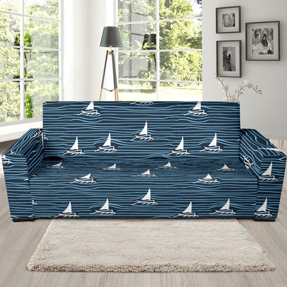 Sailboat Print Design LKS303 Sofa Slipcover
