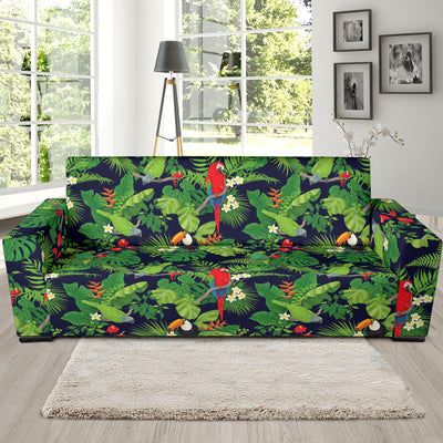 Rainforest Parrot Pattern Print Design A03 Sofa Slipcover