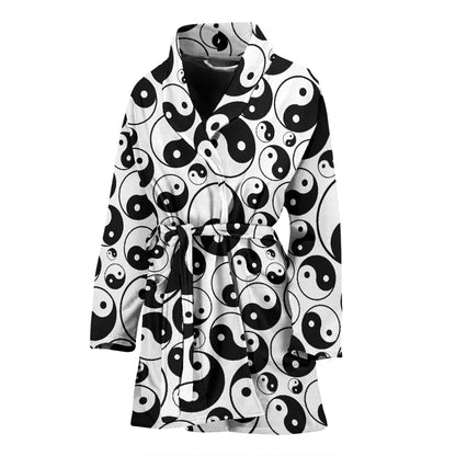 Yin Yang Print Design LKS302 Women Bathrobe