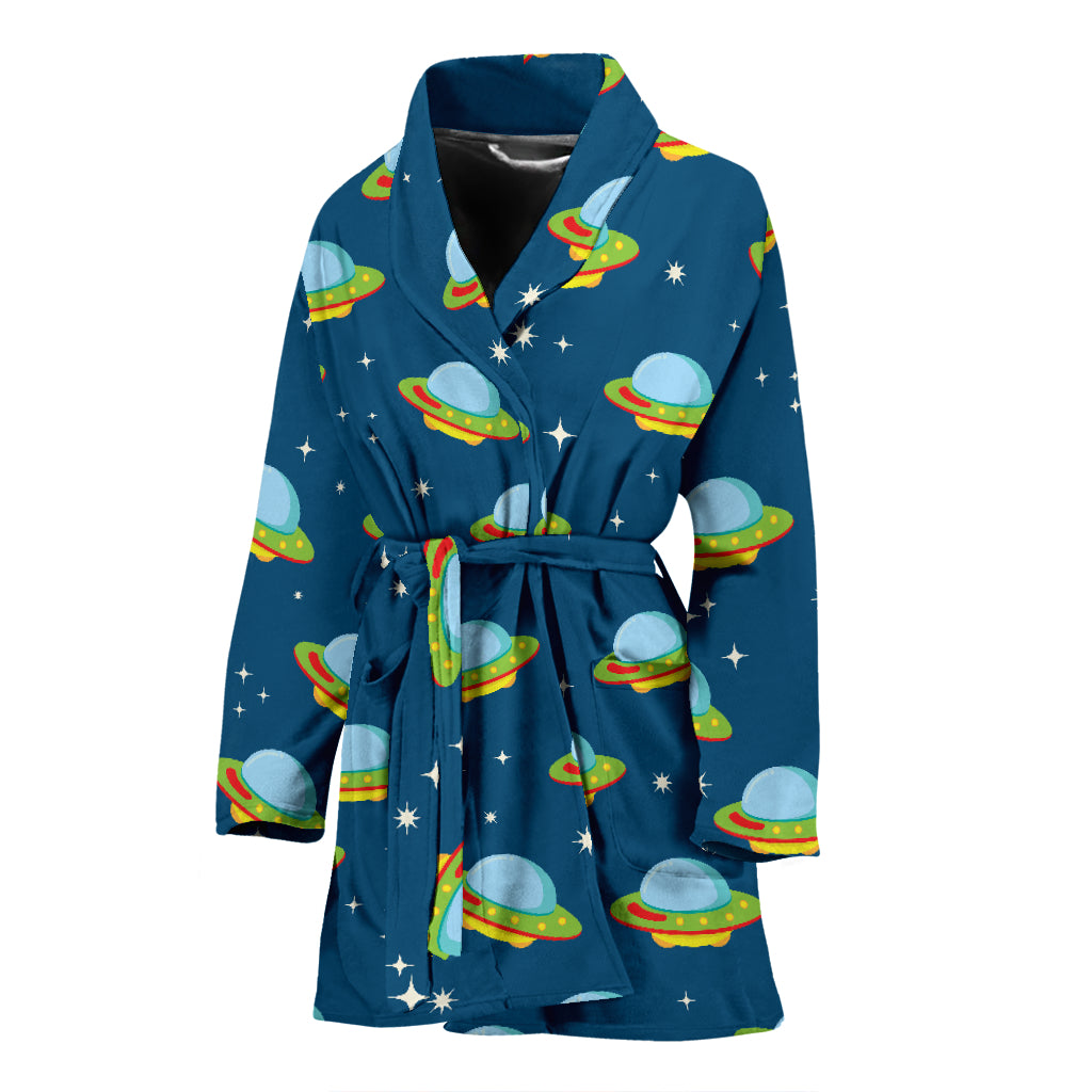 UFO Print Design LKS305 Women Bathrobe