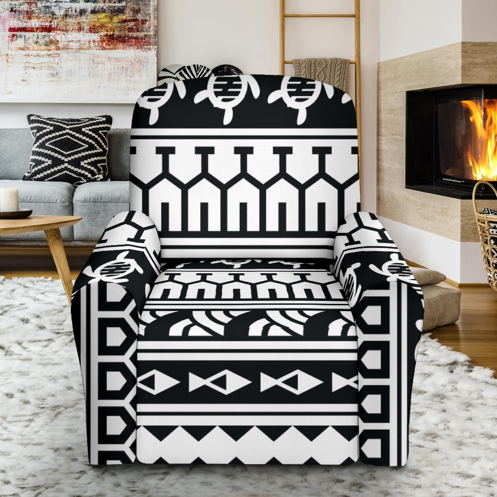 Samoan Pattern Print Design LKS303 Recliner Slipcover with Pocket