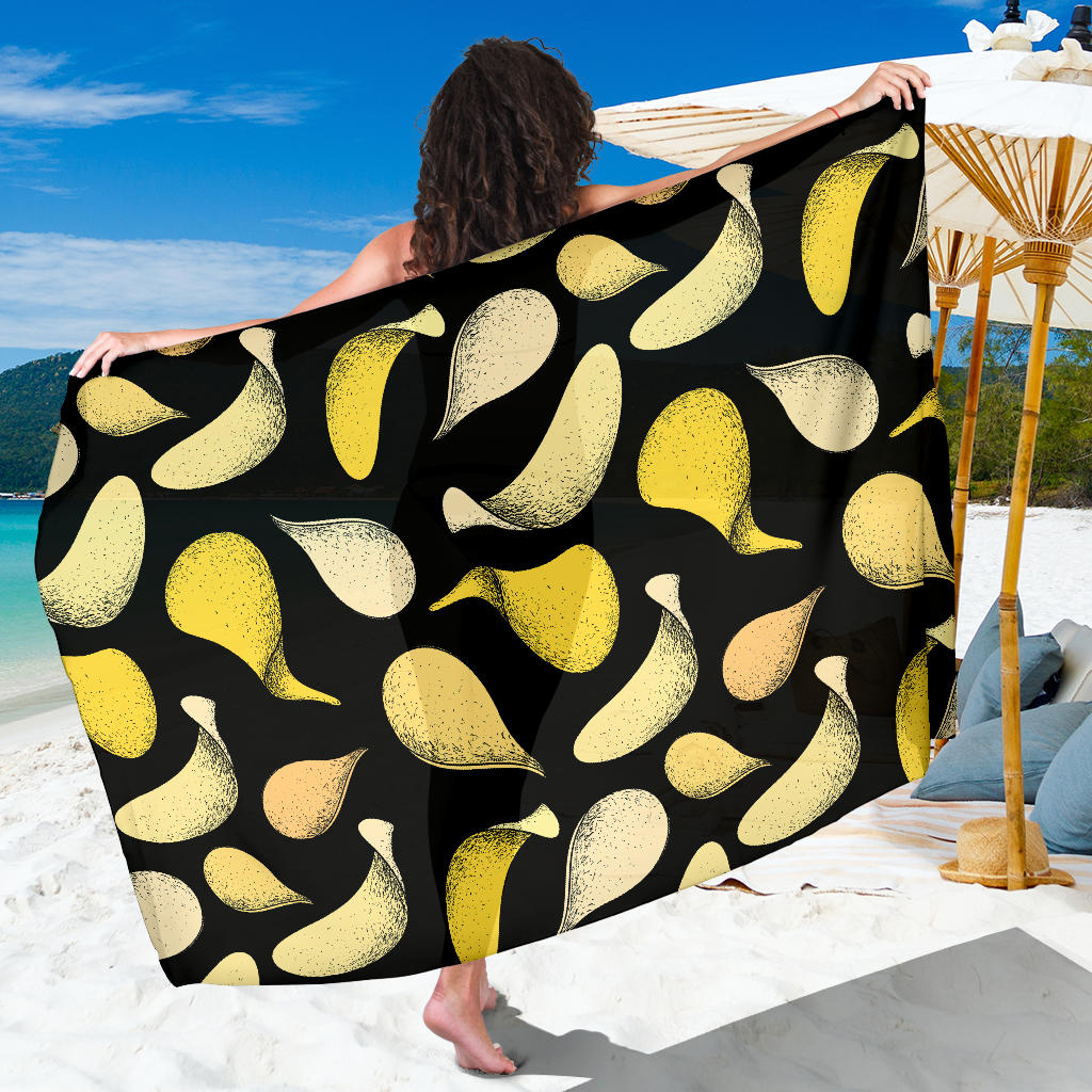 Potato Pattern Print Design A02 Sarong Pareo Wrap