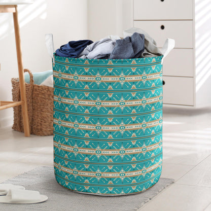 Southwest Native Design Themed Print Laundry Basket