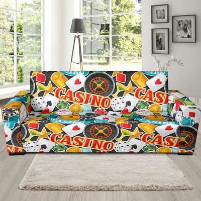 Casino Pattern Print Design 03 Sofa Slipcover