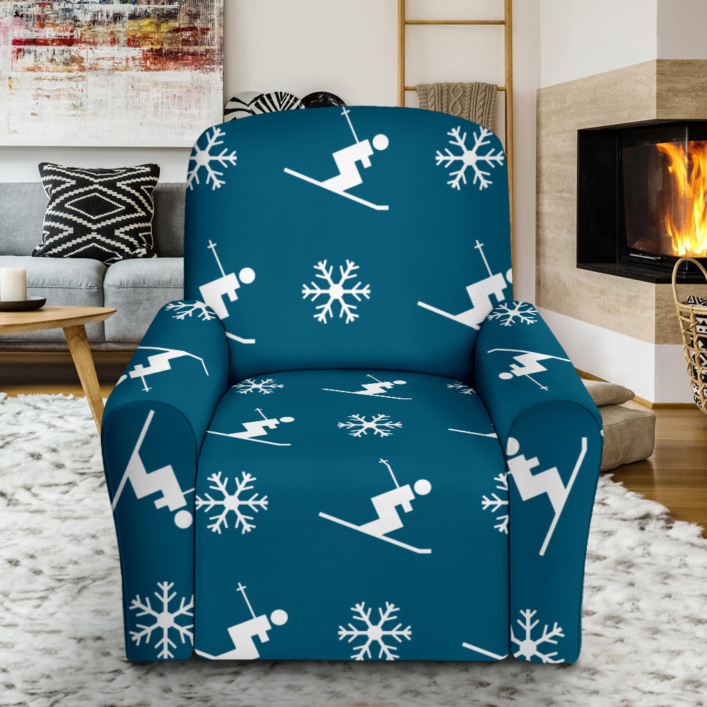 Ski Print Design LKS301 Recliner Slipcover with Pocket