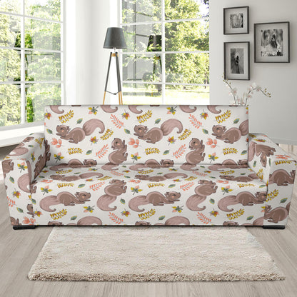 Squirrel Print Design LKS307 Sofa Slipcover