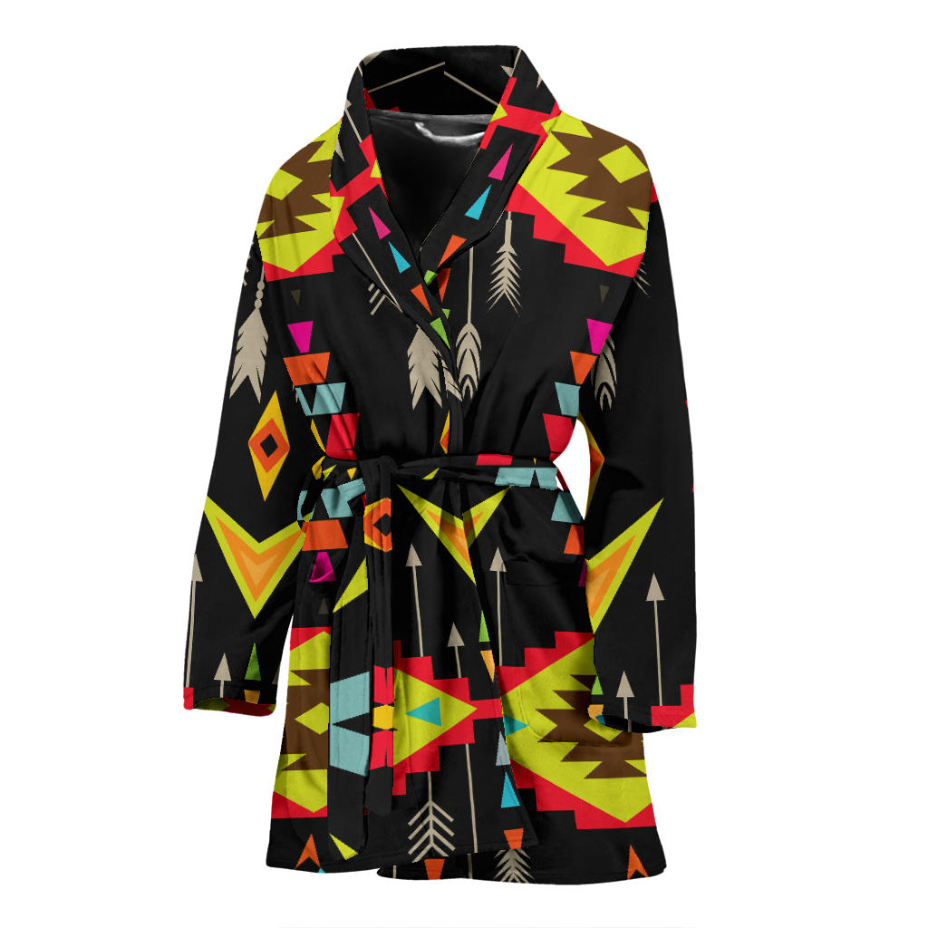 Native Pattern Print Design A05 Women Bathrobe