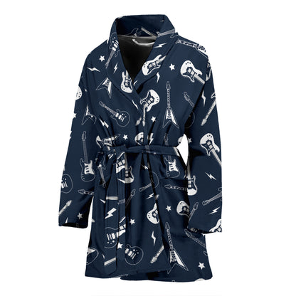 Electric Guitar Print Design LKS402 Women Bathrobe
