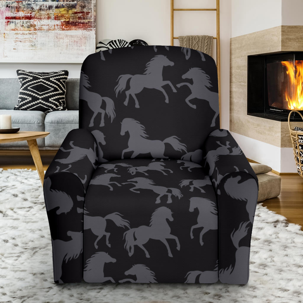 Horse Print Design LKS305 Recliner Slipcover with Pocket